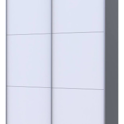 Шафа купе Doros G-Caiser Антрацит/Білий 2 ДСП / 3 частини 160х60х240 (42005410)